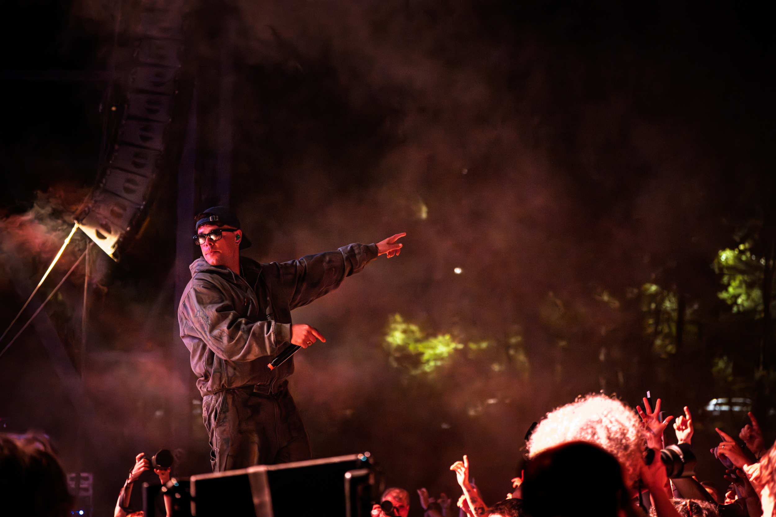 Kneecap performing in front of the crowd at Rockwave Festival 2026 at Terra Vibe Park in Malakasa, Greece