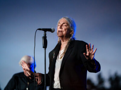 Patti Smith performing live with the Patti Smith Quartet at Lycabettus Theater in Athens, Greece, 2026