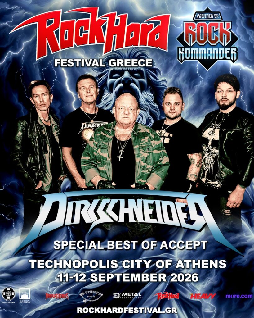 Dirkschneider at Rock Hard Festival Greece 2026 performing a special Best of Accept set