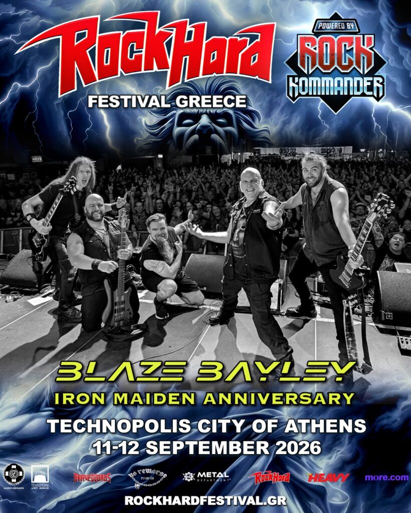 Blaze Bayley at Rock Hard Festival Greece 2026 performing an Iron Maiden anniversary set