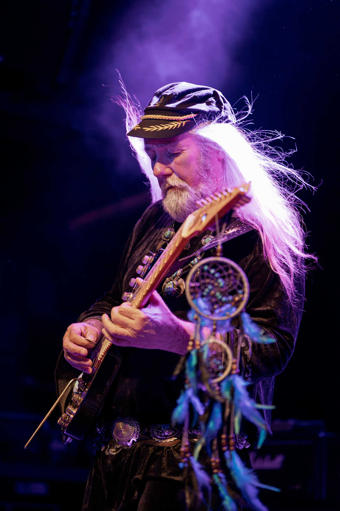 Uli Jon Roth playing guitar during his performance at Gagarin 205 in Athens