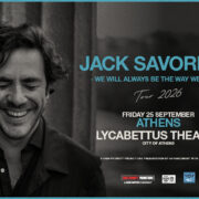 Jack Savoretti live in Athens at Lycabettus Theatre on September 25, 2026