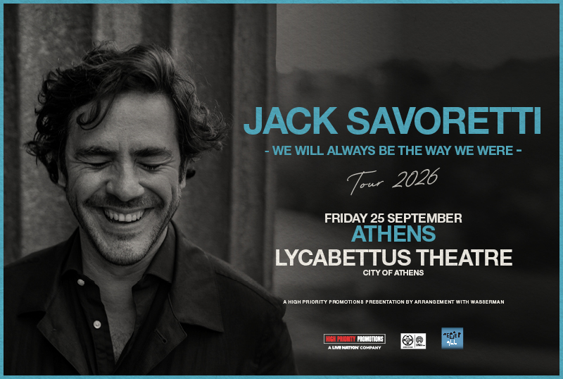 Jack Savoretti live in Athens at Lycabettus Theatre on September 25, 2026